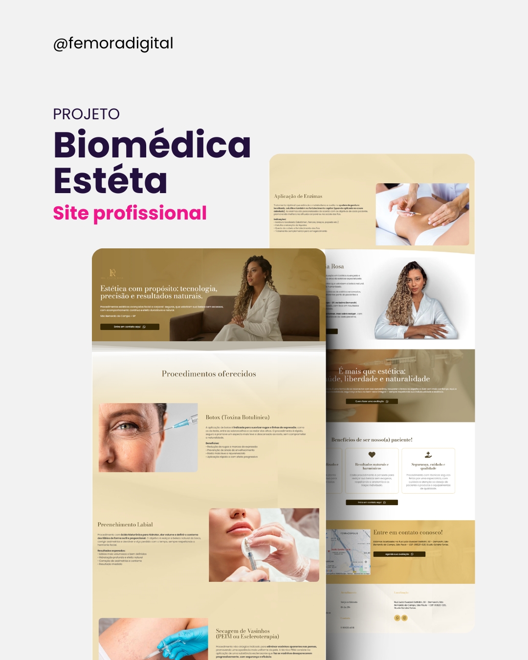 Site para biomédica estéta
